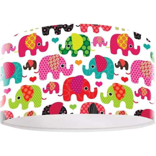 BPS Koncept Suspensions Enfant Suspension Enfant Abat-jour Tissu Multicolore Et Blanc ø 40 2 BPS Koncept Suspensions Enfant Suspension Enfant Abat-jour Tissu Multicolore Et Blanc ø 40 – Image 2