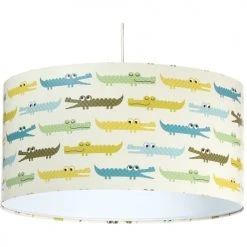 BPS Koncept Suspensions Enfant Suspension Enfant Abat-jour Tissu Multicolore Et Blanc ø 40