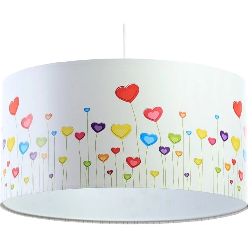 BPS Koncept Suspensions Enfant Suspension Enfant Abat-jour Tissu Multicolore Et Blanc ø 40 1 BPS Koncept Suspensions Enfant Suspension Enfant Abat-jour Tissu Multicolore Et Blanc ø 40