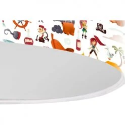 BPS Koncept Suspensions Enfant Suspension Enfant Abat-jour Tissu Multicolore Et Blanc ø 40 -Luminaires enfant Soldes suspension enfant abat jour tissu multicolore et blanc oe 40 43