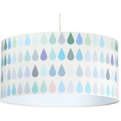 BPS Koncept Suspensions Enfant Suspension Enfant Abat-jour Tissu Multicolore Et Blanc ø 40