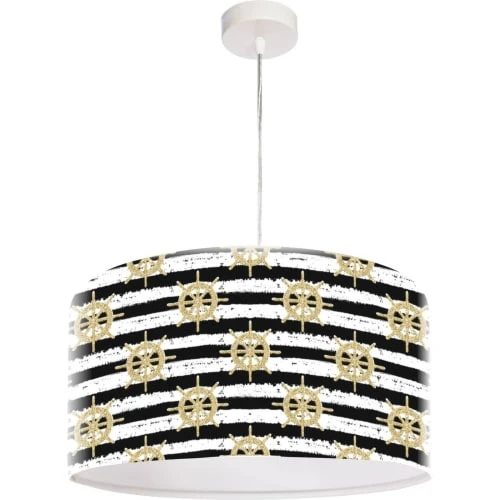 BPS Koncept Suspensions Enfant Suspension Enfant Abat-jour Tissu Multicolore Et Blanc ø 40 3 BPS Koncept Suspensions Enfant Suspension Enfant Abat-jour Tissu Multicolore Et Blanc ø 40 – Image 3