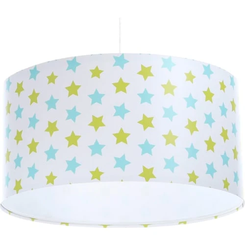 BPS Koncept Suspensions Enfant Suspension Enfant Abat-jour Tissu Multicolore Et Blanc ø 40 1 BPS Koncept Suspensions Enfant Suspension Enfant Abat-jour Tissu Multicolore Et Blanc ø 40