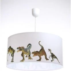 BPS Koncept Suspensions Enfant Suspension Enfant Abat-jour Tissu Multicolore Et Blanc ø 50 -Luminaires enfant Soldes suspension enfant abat jour tissu multicolore et blanc oe 50 35