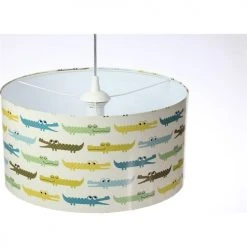 BPS Koncept Suspensions Enfant Suspension Enfant Abat-jour Tissu Multicolore Et Blanc ø 50 -Luminaires enfant Soldes suspension enfant abat jour tissu multicolore et blanc oe 50 39