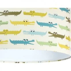 BPS Koncept Suspensions Enfant Suspension Enfant Abat-jour Tissu Multicolore Et Blanc ø 50 -Luminaires enfant Soldes suspension enfant abat jour tissu multicolore et blanc oe 50 40