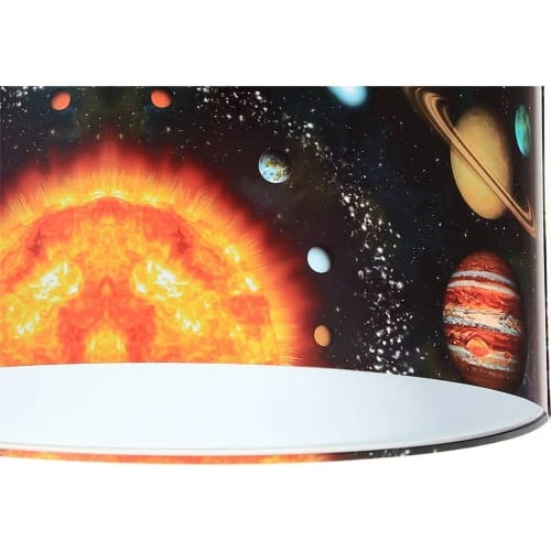 BPS Koncept Suspensions Enfant Suspension Enfant Abat-jour Tissu Noir Et Blanc Et Multicolore ø 50 4 BPS Koncept Suspensions Enfant Suspension Enfant Abat-jour Tissu Noir Et Blanc Et Multicolore ø 50 – Image 4