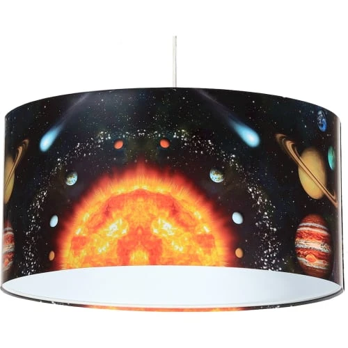 BPS Koncept Suspensions Enfant Suspension Enfant Abat-jour Tissu Noir Et Blanc Et Multicolore ø 50 1 BPS Koncept Suspensions Enfant Suspension Enfant Abat-jour Tissu Noir Et Blanc Et Multicolore ø 50