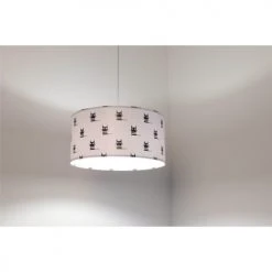BPS Koncept Suspensions Enfant Suspension Enfant Abat-jour Tissu Noir Et Blanc ø 30 -Luminaires enfant Soldes suspension enfant abat jour tissu noir et blanc oe 30 2