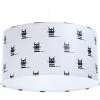 BPS Koncept Suspensions Enfant Suspension Enfant Abat-jour Tissu Noir Et Blanc ø 50