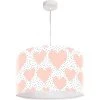 BPS Koncept Suspensions Enfant Suspension Enfant Abat-jour Tissu Rose Et Blanc ø 30