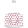BPS Koncept Suspensions Enfant Suspension Enfant Abat-jour Tissu Rose Et Blanc ø 40