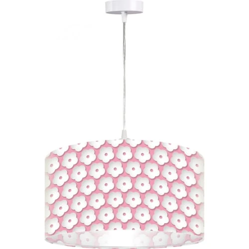 BPS Koncept Suspensions Enfant Suspension Enfant Abat-jour Tissu Rose Et Blanc ø 40 3 BPS Koncept Suspensions Enfant Suspension Enfant Abat-jour Tissu Rose Et Blanc ø 40 – Image 3