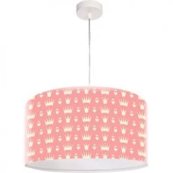 BPS Koncept Suspensions Enfant Suspension Enfant Abat-jour Tissu Rose Et Blanc ø 40 6 BPS Koncept Suspensions Enfant Suspension Enfant Abat-jour Tissu Rose Et Blanc ø 40 -Luminaires enfant Soldes suspension enfant abat jour tissu rose et blanc oe 40 18