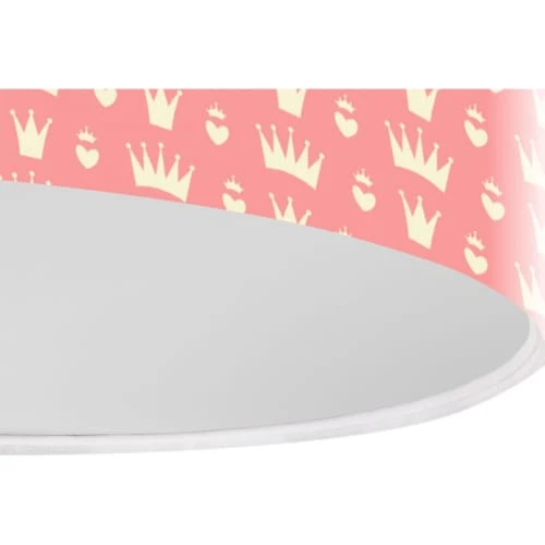 BPS Koncept Suspensions Enfant Suspension Enfant Abat-jour Tissu Rose Et Blanc ø 40 4 BPS Koncept Suspensions Enfant Suspension Enfant Abat-jour Tissu Rose Et Blanc ø 40 – Image 4