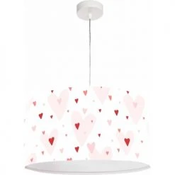 BPS Koncept Suspensions Enfant Suspension Enfant Abat-jour Tissu Rose Et Blanc ø 40 6 BPS Koncept Suspensions Enfant Suspension Enfant Abat-jour Tissu Rose Et Blanc ø 40 -Luminaires enfant Soldes suspension enfant abat jour tissu rose et blanc oe 40 2