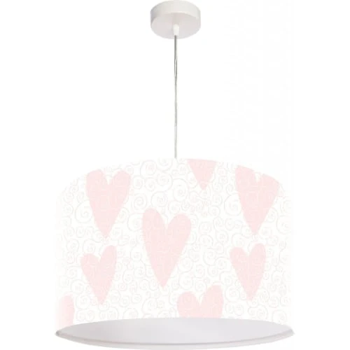 BPS Koncept Suspensions Enfant Suspension Enfant Abat-jour Tissu Rose Et Blanc ø 40 1 BPS Koncept Suspensions Enfant Suspension Enfant Abat-jour Tissu Rose Et Blanc ø 40