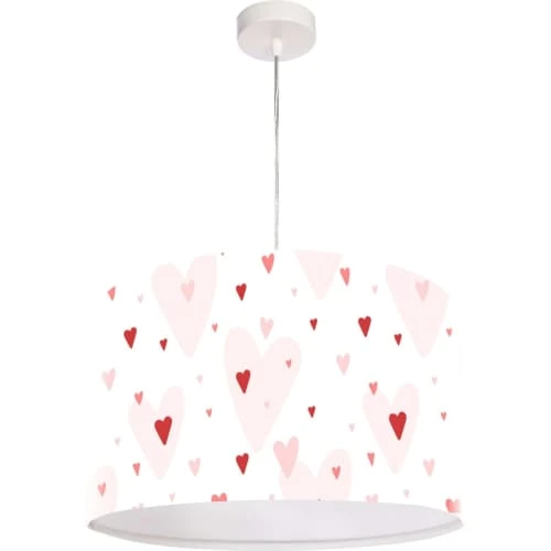 BPS Koncept Suspensions Enfant Suspension Enfant Abat-jour Tissu Rose Et Blanc ø 40 1 BPS Koncept Suspensions Enfant Suspension Enfant Abat-jour Tissu Rose Et Blanc ø 40