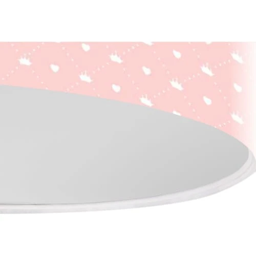 BPS Koncept Suspensions Enfant Suspension Enfant Abat-jour Tissu Rose Et Blanc ø 50 4 BPS Koncept Suspensions Enfant Suspension Enfant Abat-jour Tissu Rose Et Blanc ø 50 – Image 4
