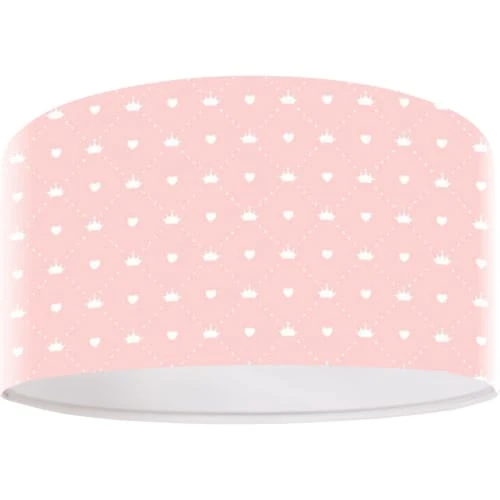 BPS Koncept Suspensions Enfant Suspension Enfant Abat-jour Tissu Rose Et Blanc ø 50 2 BPS Koncept Suspensions Enfant Suspension Enfant Abat-jour Tissu Rose Et Blanc ø 50 – Image 2