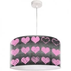 BPS Koncept Suspensions Enfant Suspension Enfant Abat-jour Tissu Rose Et Noir Et Blanc ø 30 6 BPS Koncept Suspensions Enfant Suspension Enfant Abat-jour Tissu Rose Et Noir Et Blanc ø 30 -Luminaires enfant Soldes suspension enfant abat jour tissu rose et noir et blanc oe 30 2