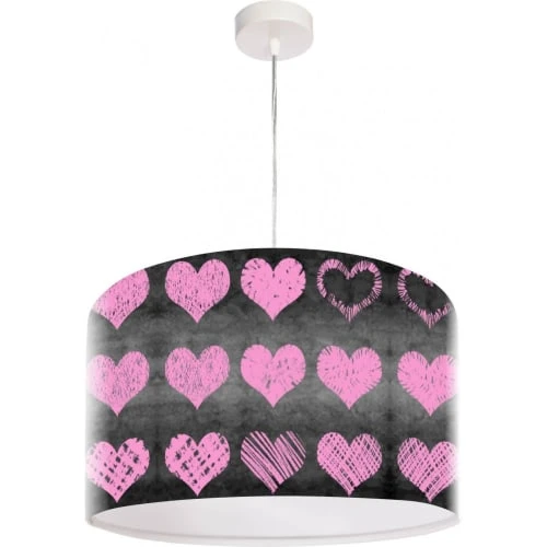 BPS Koncept Suspensions Enfant Suspension Enfant Abat-jour Tissu Rose Et Noir Et Blanc ø 30 1 BPS Koncept Suspensions Enfant Suspension Enfant Abat-jour Tissu Rose Et Noir Et Blanc ø 30