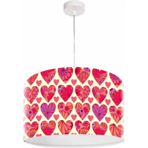 BPS Koncept Suspensions Enfant Suspension Enfant Abat-jour Tissu Rouge Et Blanc ø 40 1 BPS Koncept Suspensions Enfant Suspension Enfant Abat-jour Tissu Rouge Et Blanc ø 40