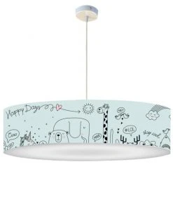 Abat-jours Suspensions Enfant Suspension Enfant Happydays Petit Bleu T 50 X H 25