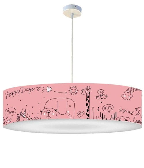 Abat-jours Suspensions Enfant Suspension Enfant Happydays Rose Doux T 50 X H 25 1 Abat-jours Suspensions Enfant Suspension Enfant Happydays Rose Doux T 50 X H 25