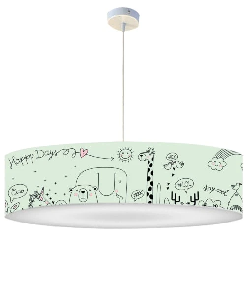 Abat-jours Suspensions Enfant Suspension Enfant Happydays Vert Pastel T 50 X H 25 1 Abat-jours Suspensions Enfant Suspension Enfant Happydays Vert Pastel T 50 X H 25