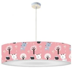 Abat-jours Suspensions Enfant Suspension Enfant Rennes Rose Doux T 50 X H 25