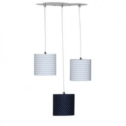 Sauthon Suspensions Enfant Suspension Lumineuse Trio Plafonnier En Coton Blanc