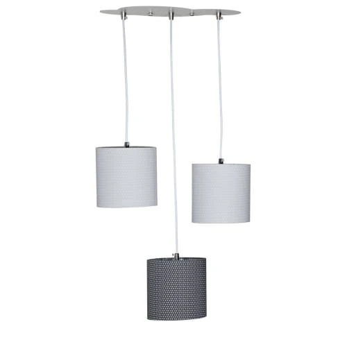 Sauthon Suspensions Enfant Suspension Lumineuse Trio Plafonnier En Coton Gris 1 Sauthon Suspensions Enfant Suspension Lumineuse Trio Plafonnier En Coton Gris