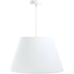 BPS Koncept Suspensions Enfant Suspension Tissu Blanc 55x55x26,5cm -Luminaires enfant Soldes suspension tissu blanc 55x55x26 5cm 2