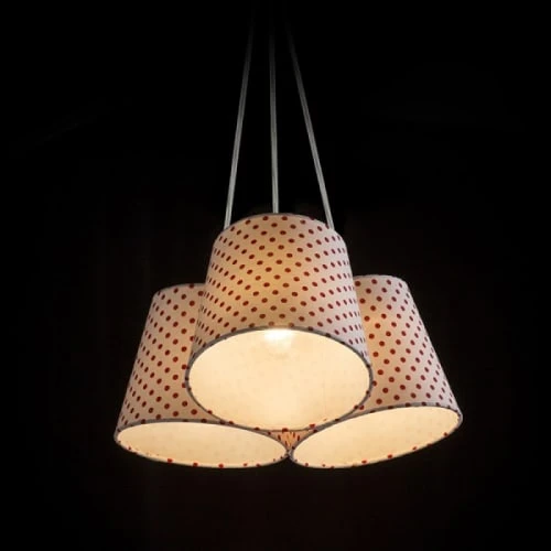 Rendl Light Studio Suspensions Enfant Suspension Triple Abat-jour Textile Blanc 2 Rendl Light Studio Suspensions Enfant Suspension Triple Abat-jour Textile Blanc – Image 2