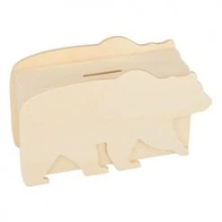 Artemio Objets Déco Enfant Tirelire En Bois Ours 17x10cm