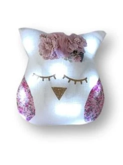 Jeanne Et Juliette Veilleuses Pour Bébé Veilleuse Chouette Enfant Fleurs Roses